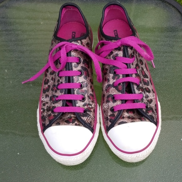 leopard print converse size 5